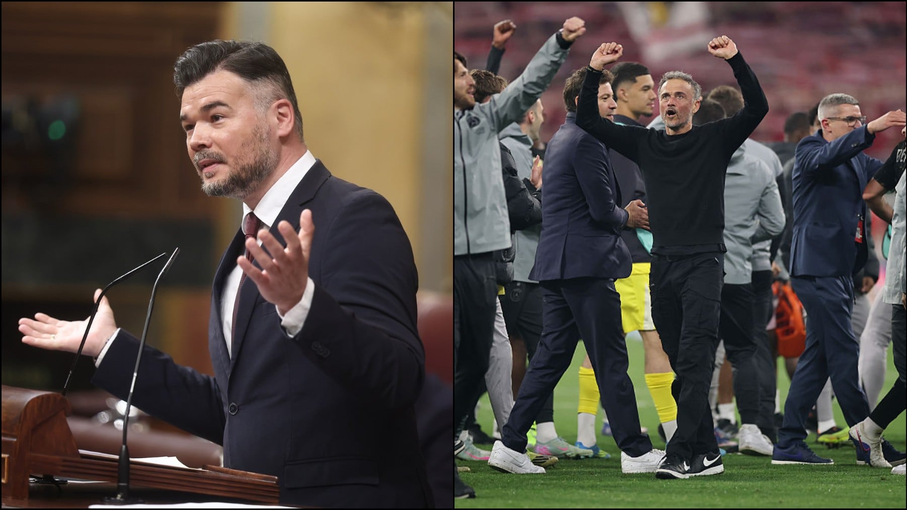 Rufián se apropia del éxito de Luis Enrique con el PSG: “Es una bendición para el fútbol”