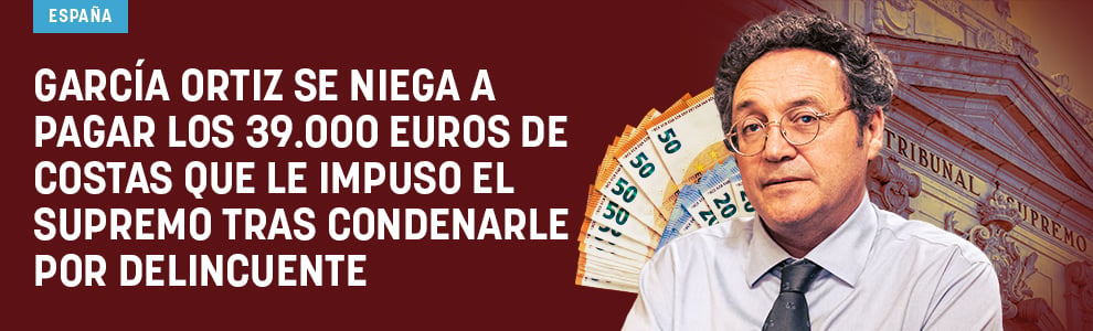 García Ortiz se niega a pagar los 39.000 euros de costas que le impuso el Supremo tras condenarle por delincuente
