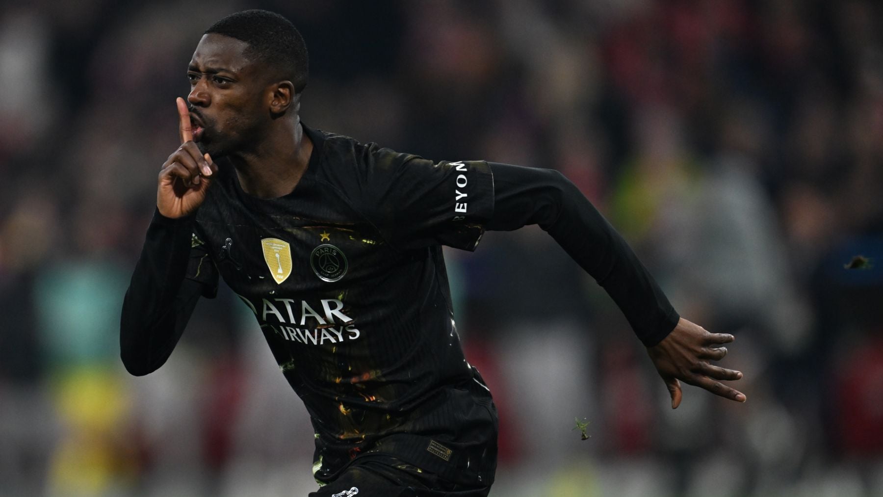 Dembélé celebra su gol contra el Bayern. (Foto: Getty)