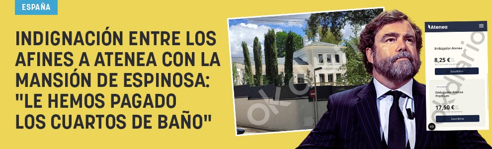 Indignación entre los afines a Atenea con la mansión de Espinosa: Le hemos pagado los cuartos de baño