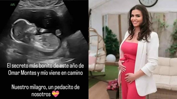 Roc&iacute;o Mart&iacute;n, la mujer que asegura estar embarazada de Omar Montes, junto a la ecograf&iacute;a que ha publicado (Instagram).