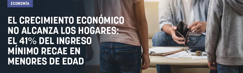 El crecimiento económico no alcanza los hogares: el 41% del Ingreso Mínimo recae en menores de edad