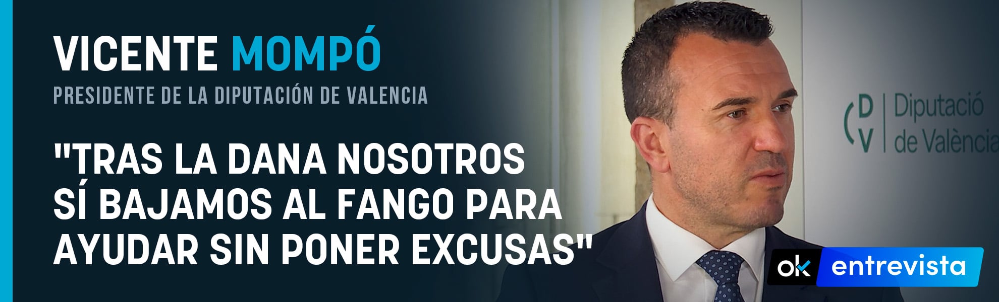 Vicente Mompó, presidente de la Diputación de Valencia: Tras la DANA nosotros sí bajamos al fango para ayudar sin poner excusas