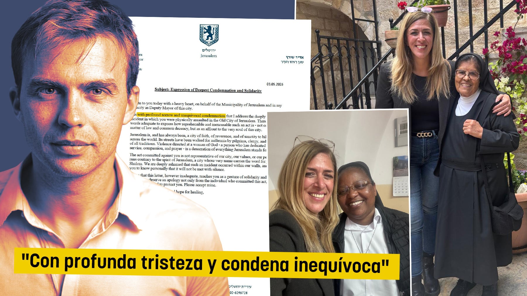 Jerusalén tras la agresión a una monja: el incidente que reabre el debate sobre la convivencia en Tierra Santa