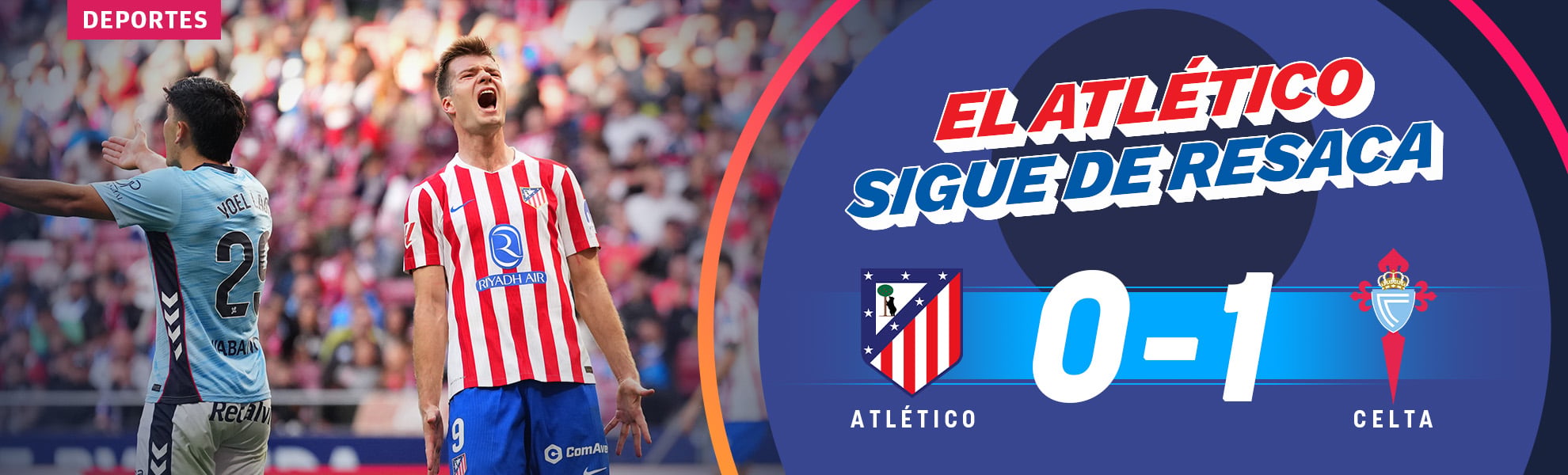 Borja Iglesias apuntilla a un Atlético que sigue de resaca