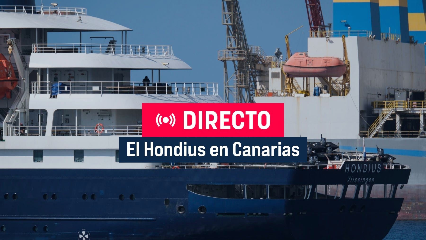 El crucero MV Hondius, fondeado en el puerto de Granadilla de Abona (Tenerife). (Efe)
