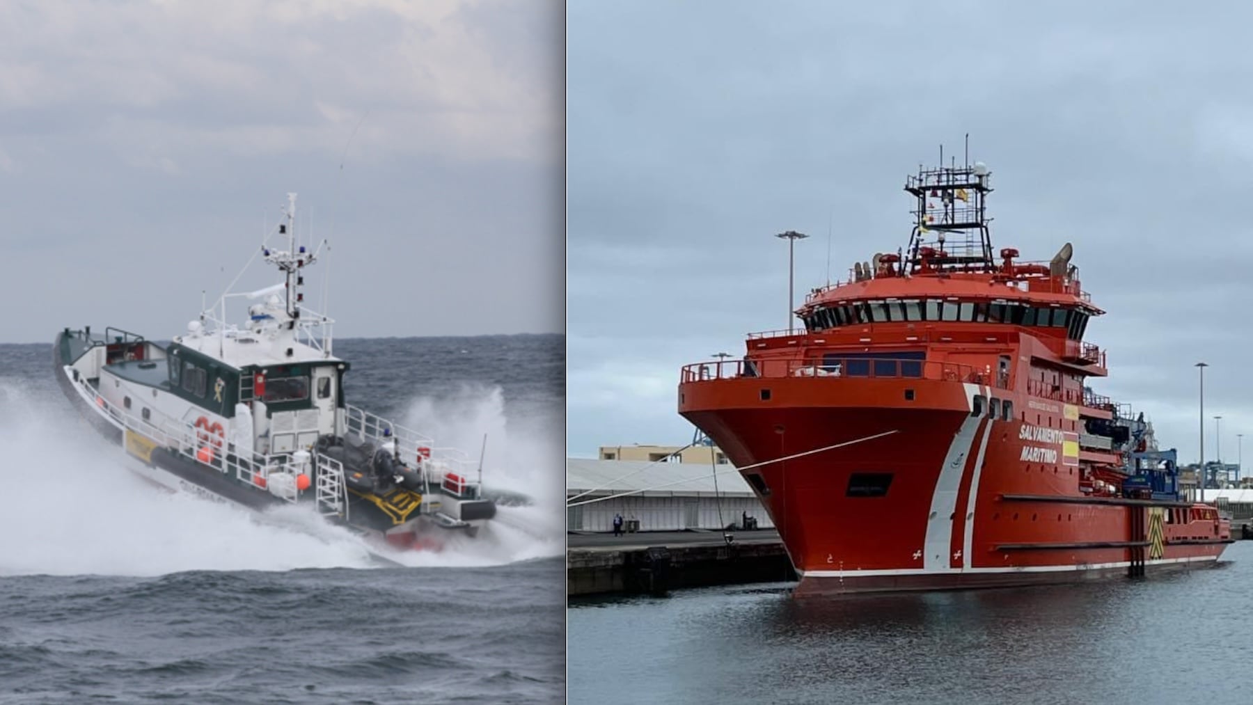 El crucero del hantavirus, escoltado por un buque de Salvamento Marítimo y una patrullera de Guardia Civil