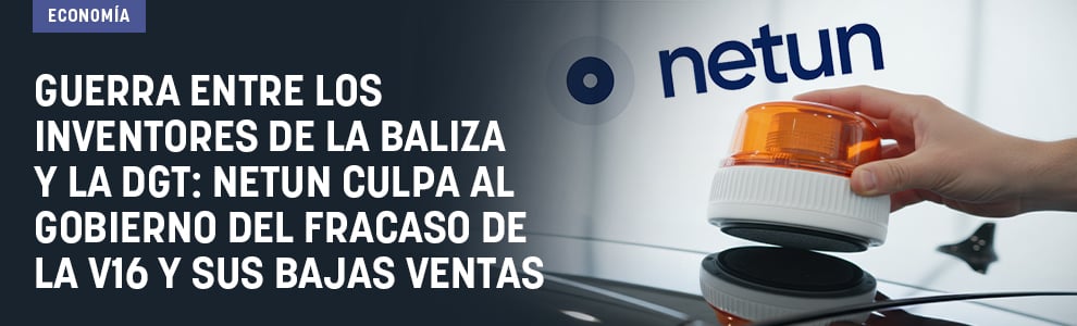 Guerra entre los inventores de la baliza y la DGT: Netun culpa al Gobierno del fracaso de la V16 y sus bajas ventas