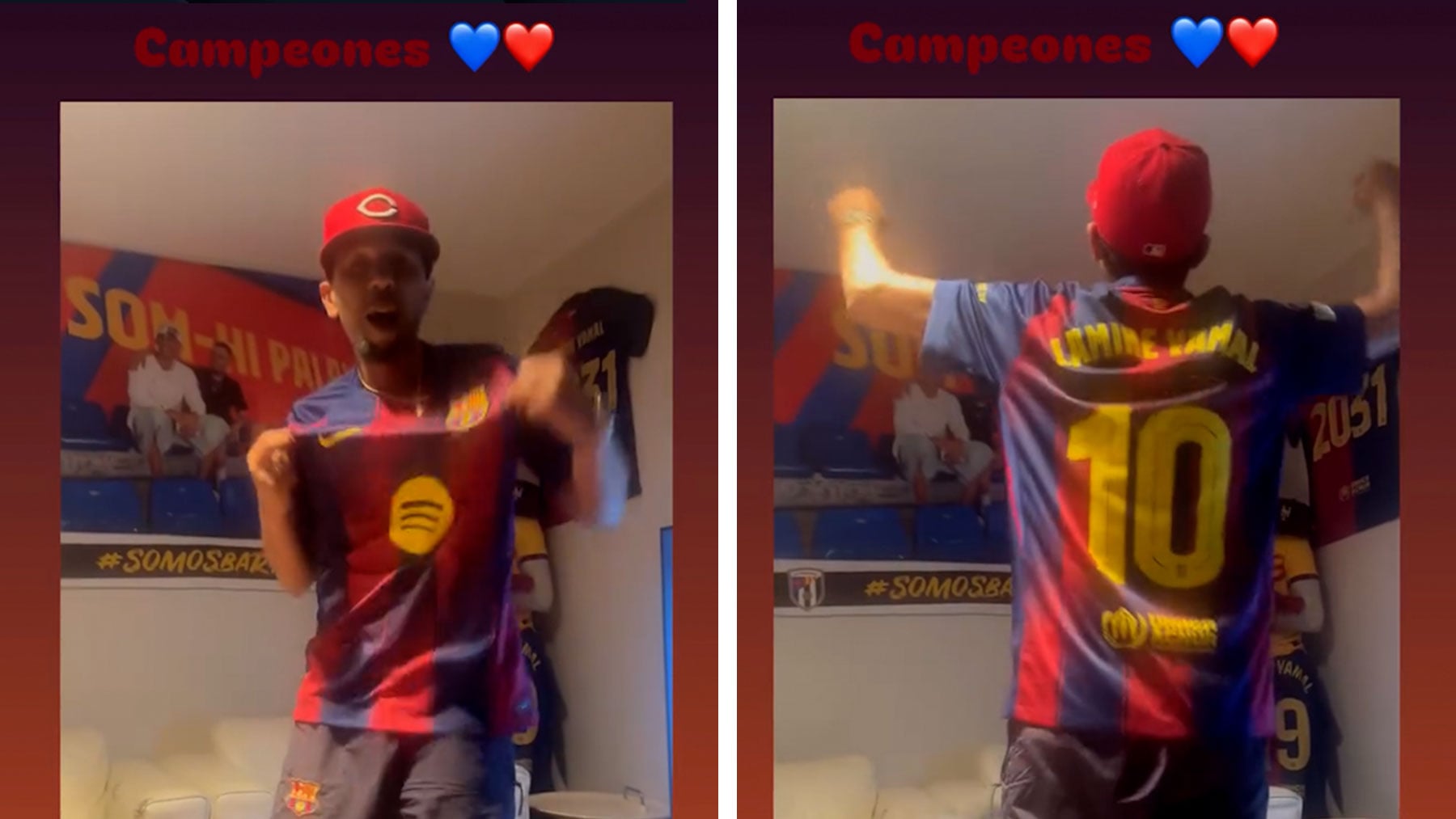 El padre de Lamine Yamal vuelve a dar la nota bailando por la Liga del Barcelona