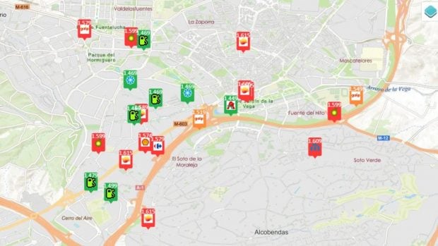 precio gasolina 14 mayo Madrid
