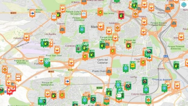 precio gasolina 15 mayo Madrid