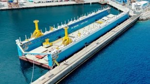 Dique fotante Hidramar Ultra en Tenerife. Foto: Tenerife Shipyards