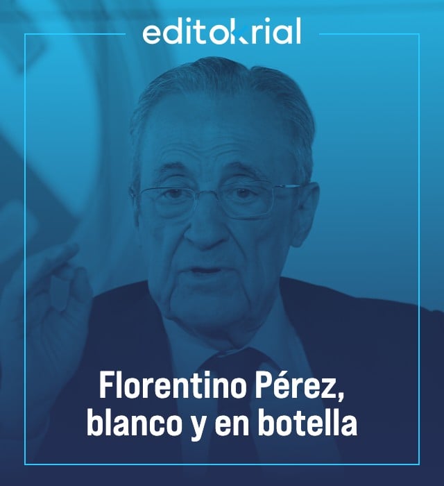 Florentino Pérez, blanco y en botella