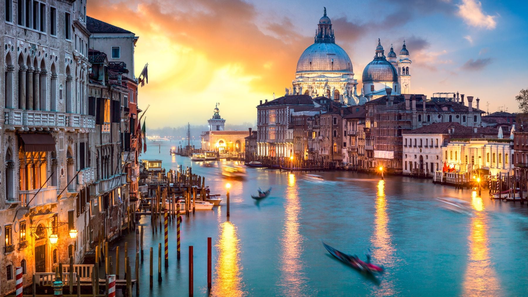 Venecia al atardecer.