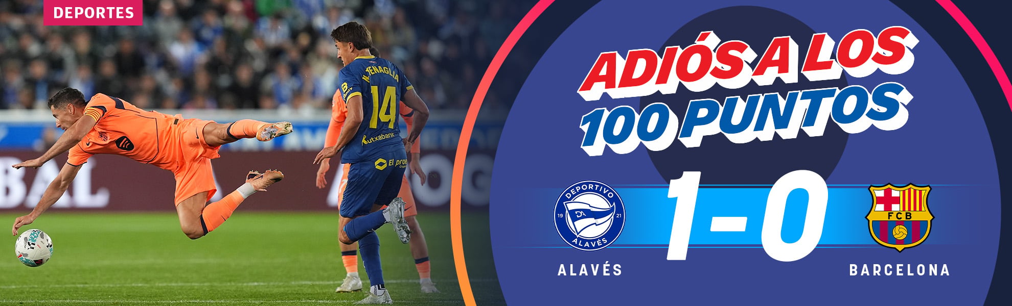 El Barcelona dice adiós a la Liga de 100 puntos en Vitoria