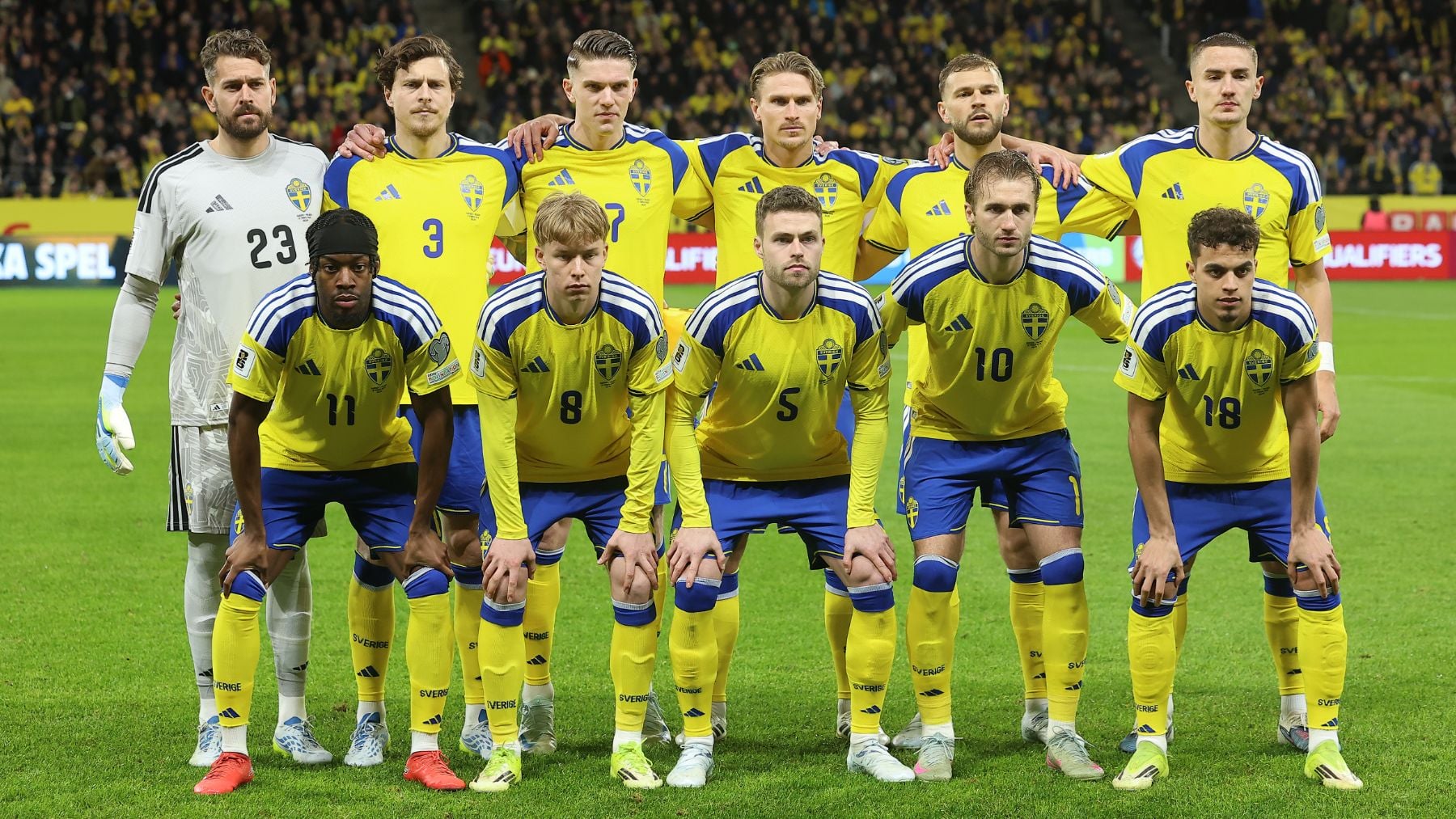 La alineación de Suecia. (Foto: Getty)
