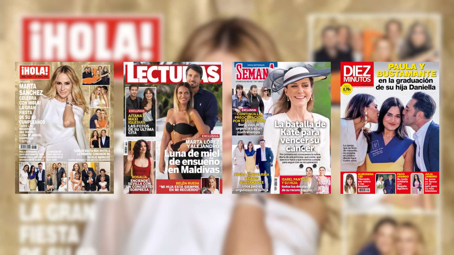 Portadas de las revistas: del viaje urgente de Borja Thyssen a las inesperadas imágenes de Paula Echevarría y David Bustamante