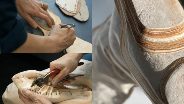 Proceso de fabricaci&oacute;n del zapato de hongos. Foto: Universidad Libre de Bruselas