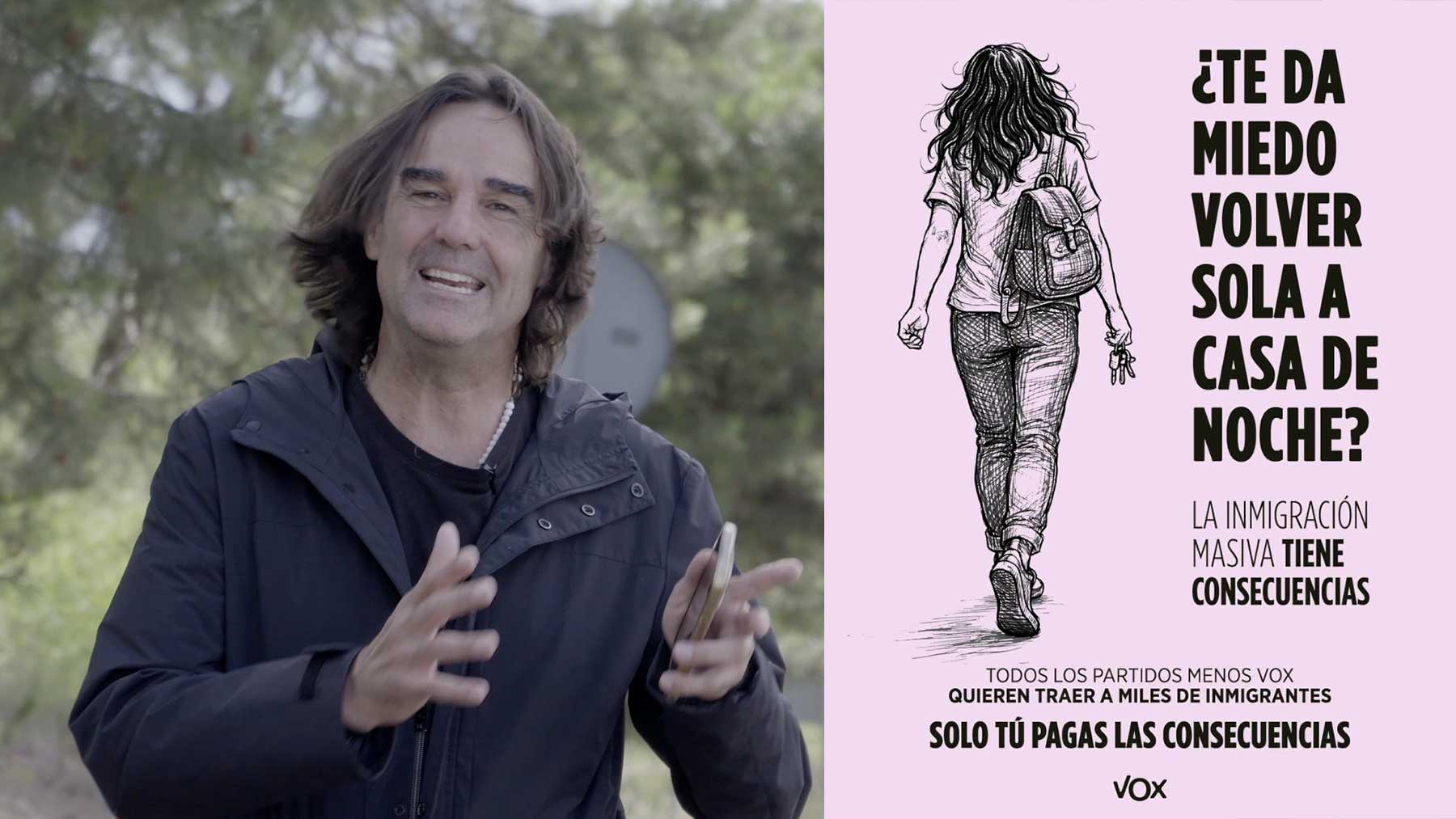 La reacción de los granadinos al cartel de Vox sobre inseguridad: Tengo miedo hasta de tirar la basura
