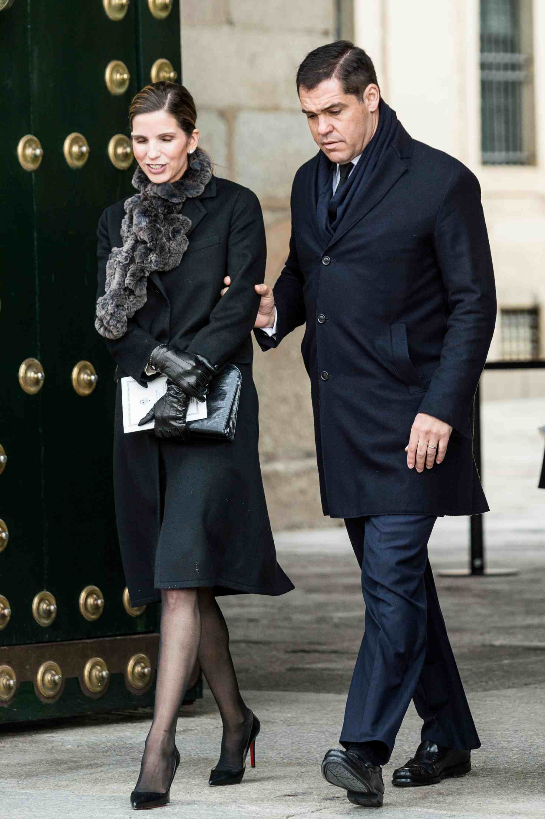 Margarita Vargas y Luis Alfonso de Borb&oacute;n en un funeral. (Foto: Getty Images)