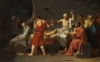 La muerte de Sócrates. Jacques-Louis David, Dominio Público, vía Wikimedia Commons