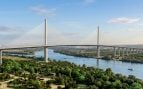 Recreación realizada con inteligencia artificial de cómo se vería el tramo atirantado del puente de Andalucía.