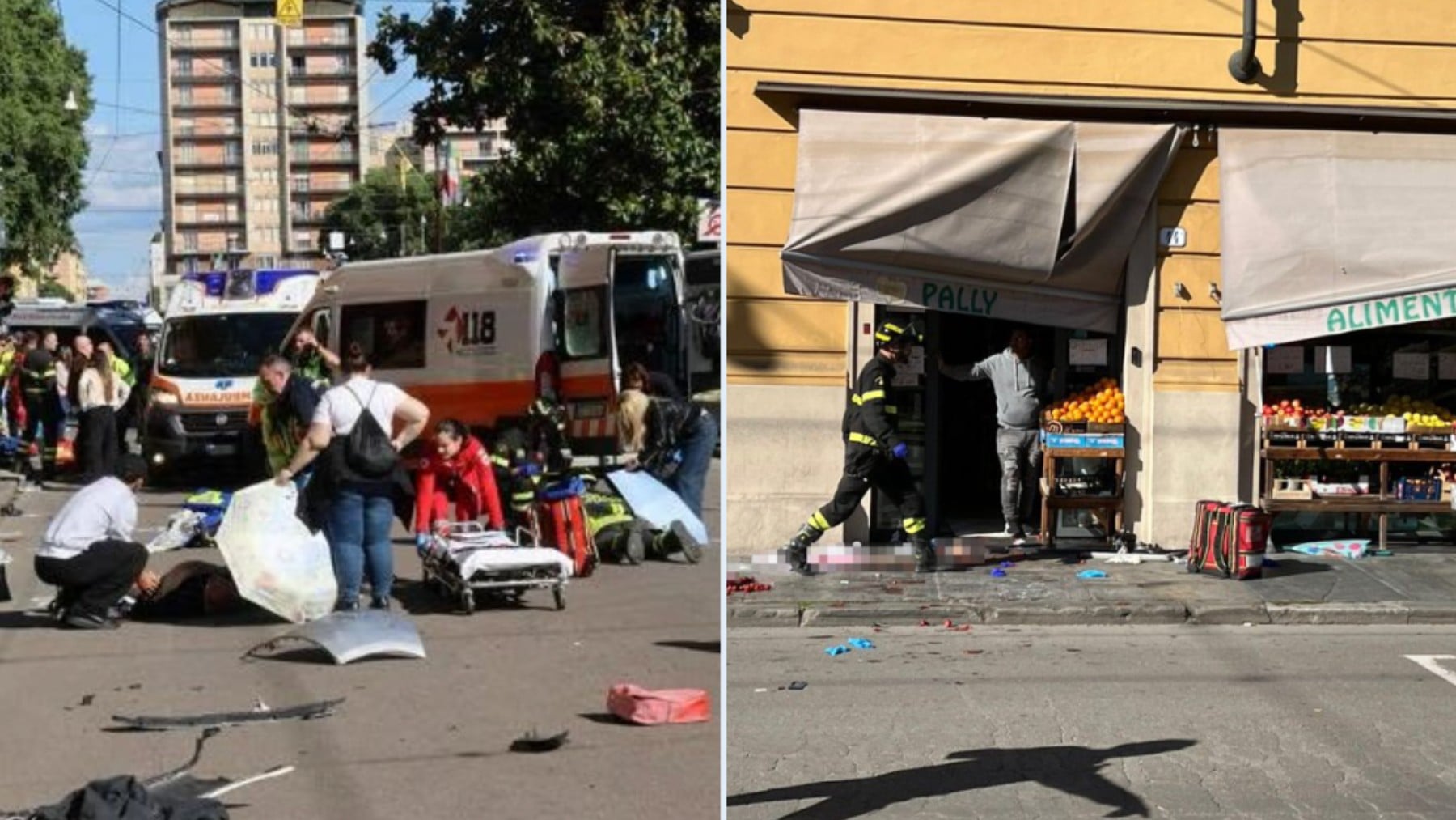 Atropello masivo en Módena: un joven de raíces magrebíes arrolla a una decena de personas y apuñala a un viandante
