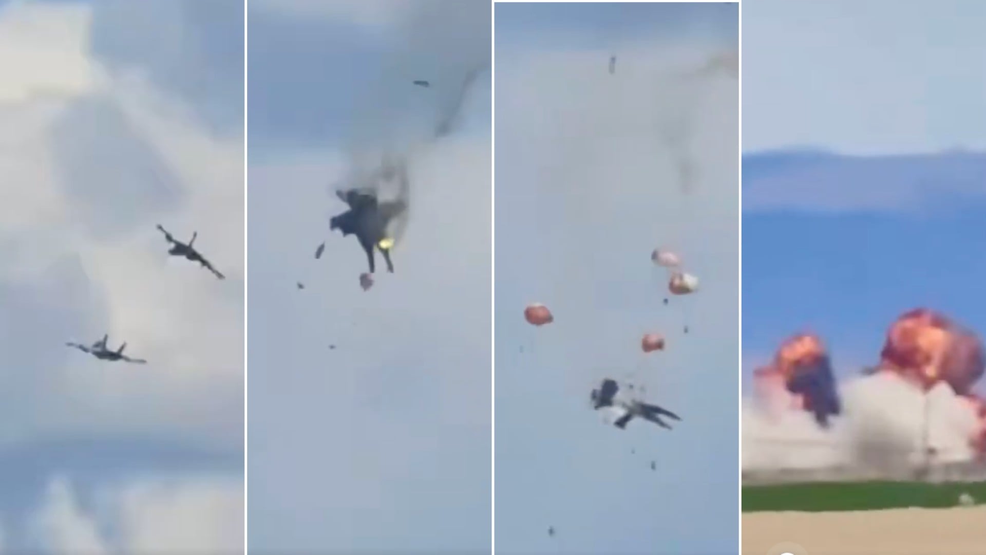 Dos aviones de la Marina de EEUU chocan en pleno vuelo durante un espectáculo aéreo en Idaho