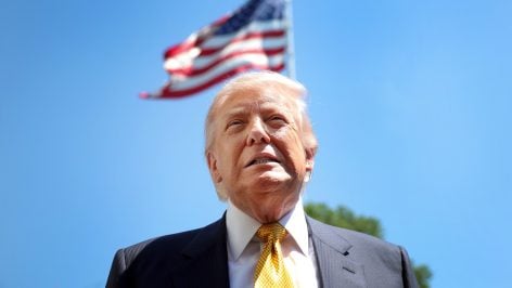 Donald Trump en la Casa Blanca antes de viajar a China. (Foto: Getty Images)