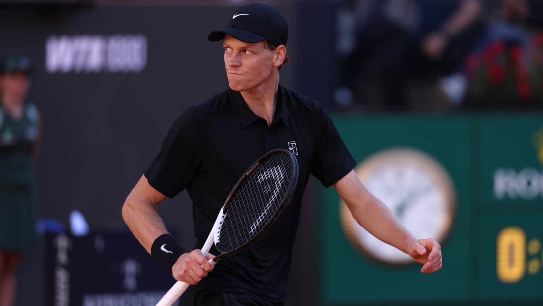 Jannik Sinner celebra un punto en la final del Masters 1000 de Roma. (Getty)
