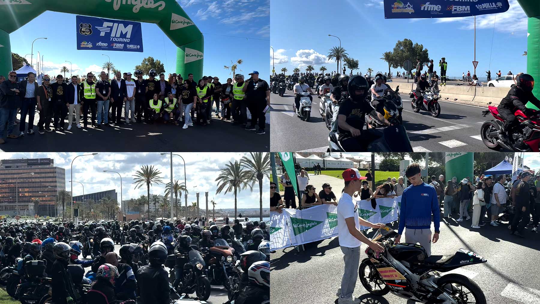Más de 8.000 personas participan en el 50 aniversario de la Vuelta a Mallorca en moto