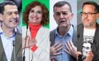 TVE, elecciones, Andalucía, Juanma Moreno Bonilla, María Jesús Montero, Antonio Maíllo, José Ignacio García, Adelante Andalucía, Por Andalucía, PP, PSOE