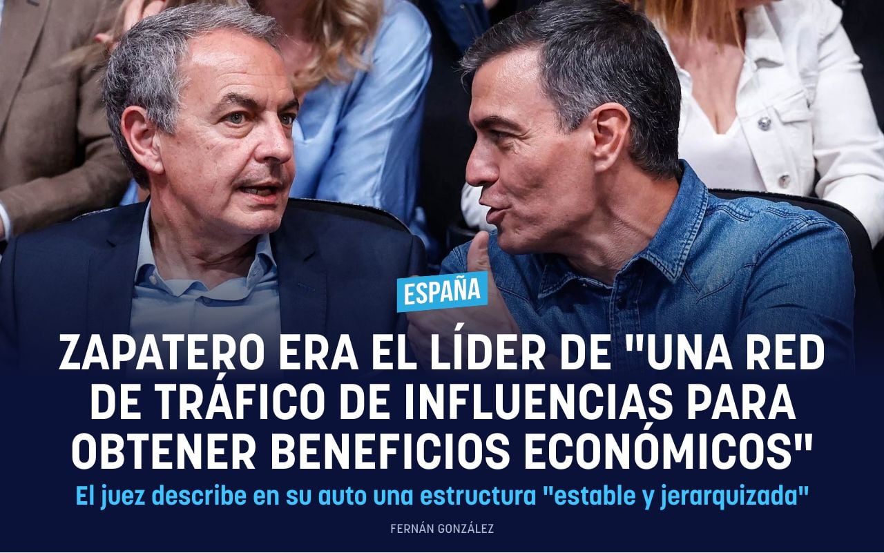 El juez acusa a Zapatero de liderar una red de tráfico de influencias para obtener beneficios económicos