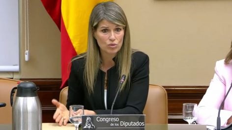 Maribel Vilaplana, este martes, en la comisión de la DANA en el Congreso.