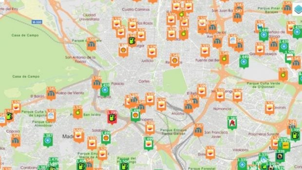 precio gasolina 23 mayo Madrid