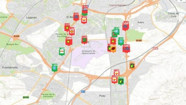 precio gasolina Madrid 25 mayo