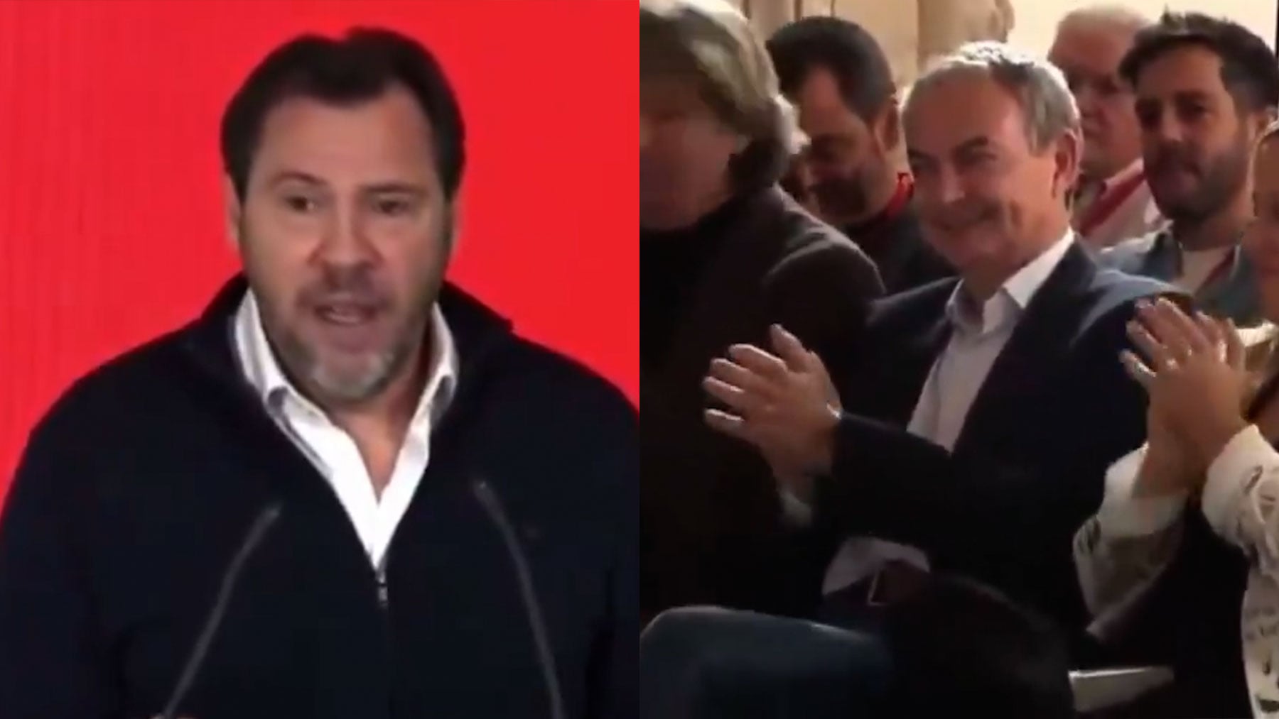 El vídeo de Óscar Puente peloteando al imputado Zapatero: Es un orgullo compartir con él tantas cosas