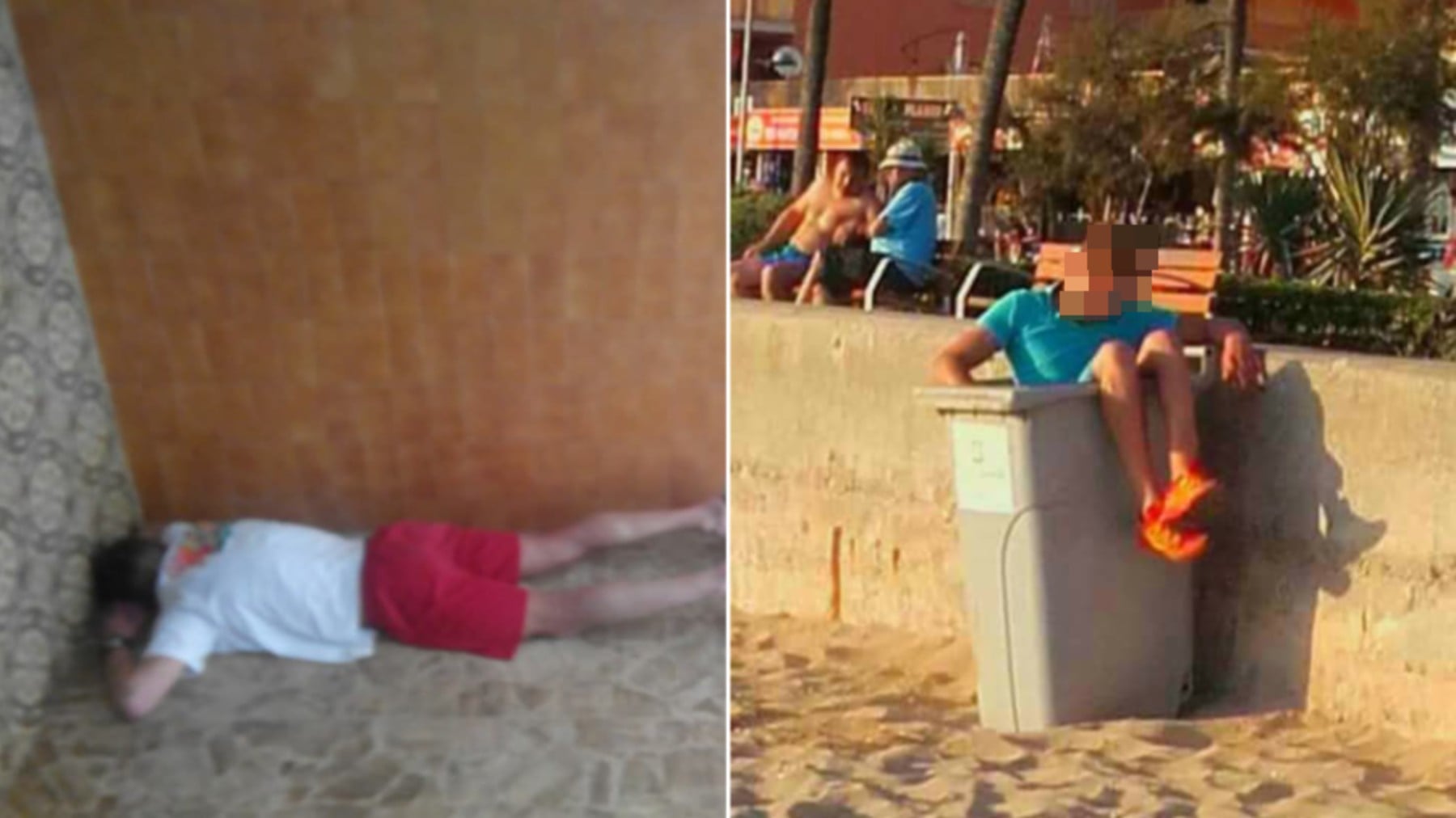 Incivismo en Mallorca: cazan a turistas borrachos durmiendo en cubos de basura y frente a portales