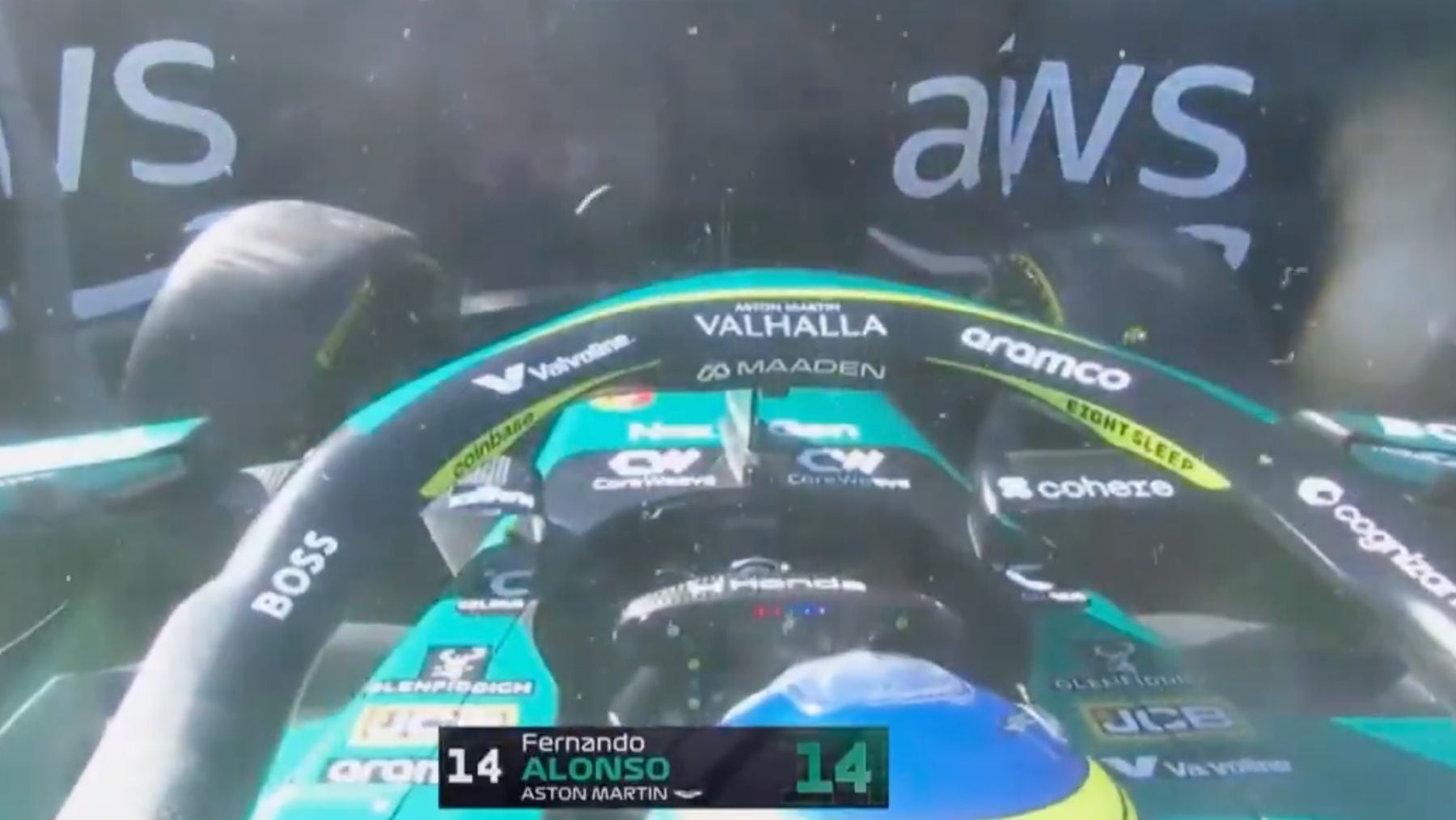 Fernando Alonso sufre un accidente en la clasificación al sprint de Canadá y provoca la bandera roja