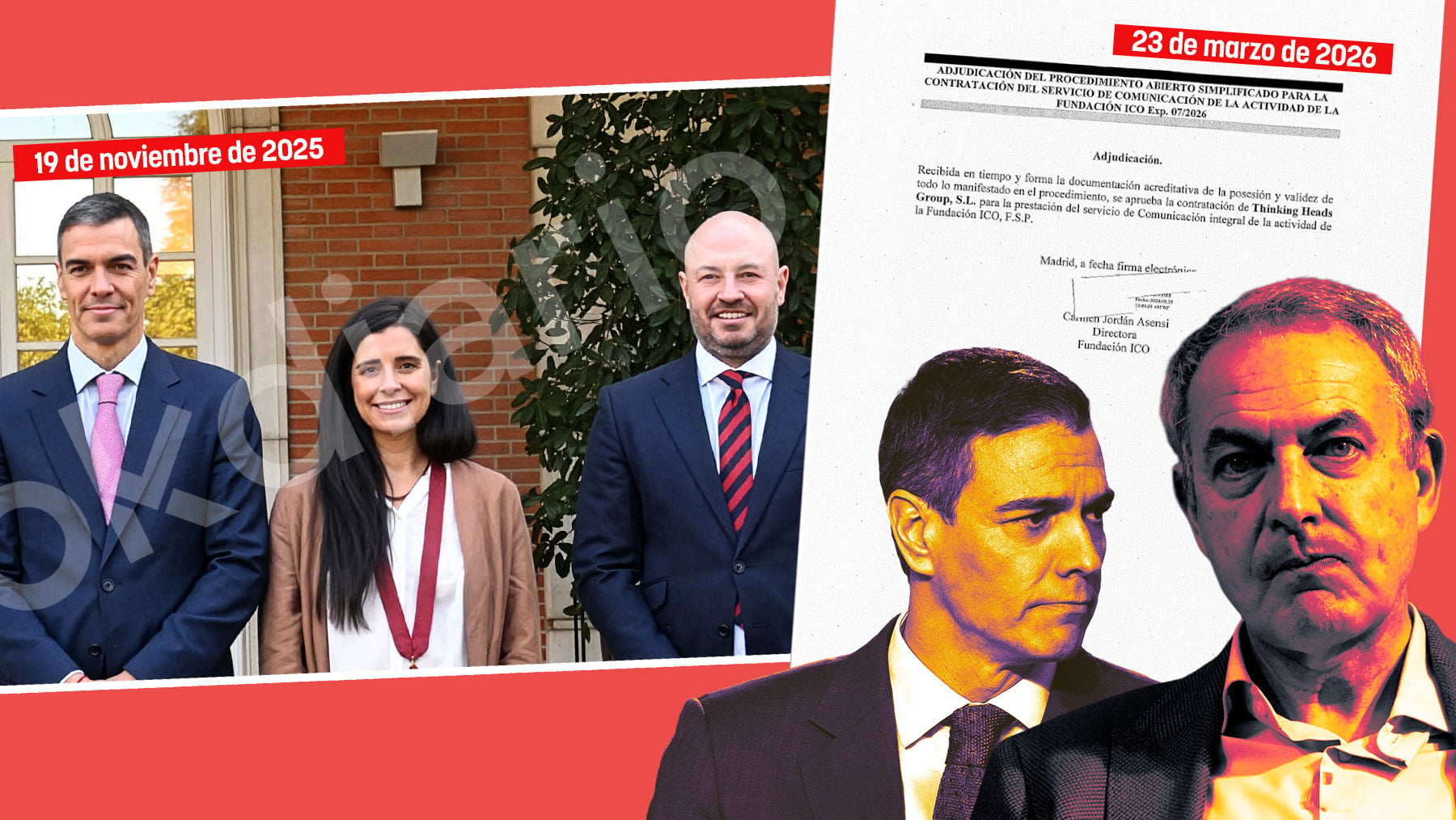 El testaferro de Zapatero al que Sánchez recibió en Moncloa logró un contrato del Gobierno 4 meses después