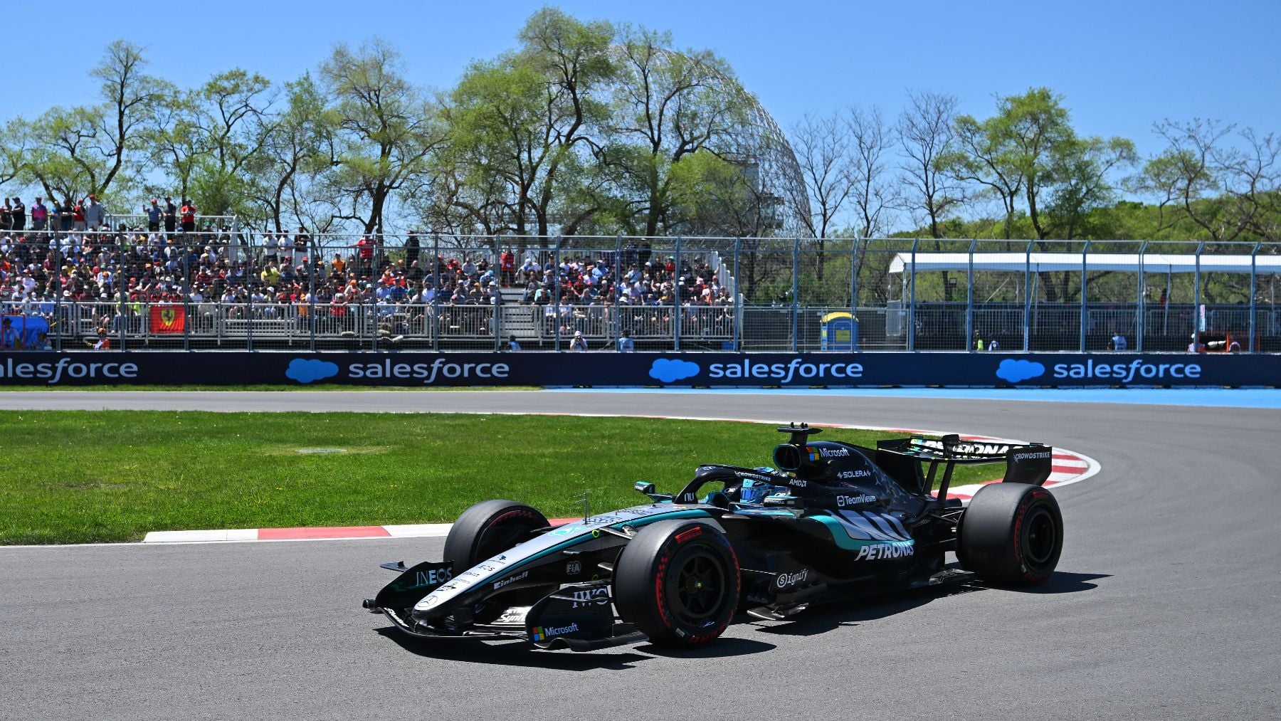 George Russell se lleva la mini pole en Canadá, con Sainz décimo y Alonso estrellado
