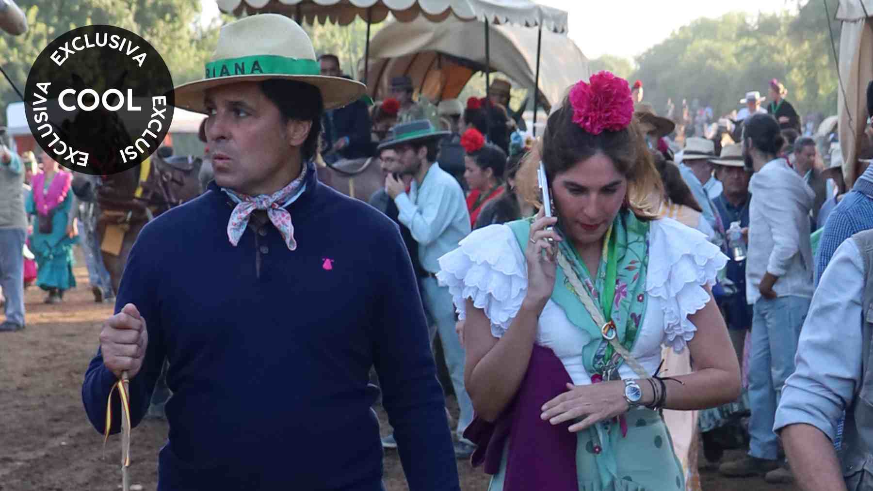 Francisco Rivera y Lourdes Montes en El Rocío. (Foto: Europa Press)