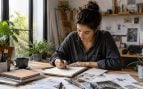 mujer, bocetos, psicología