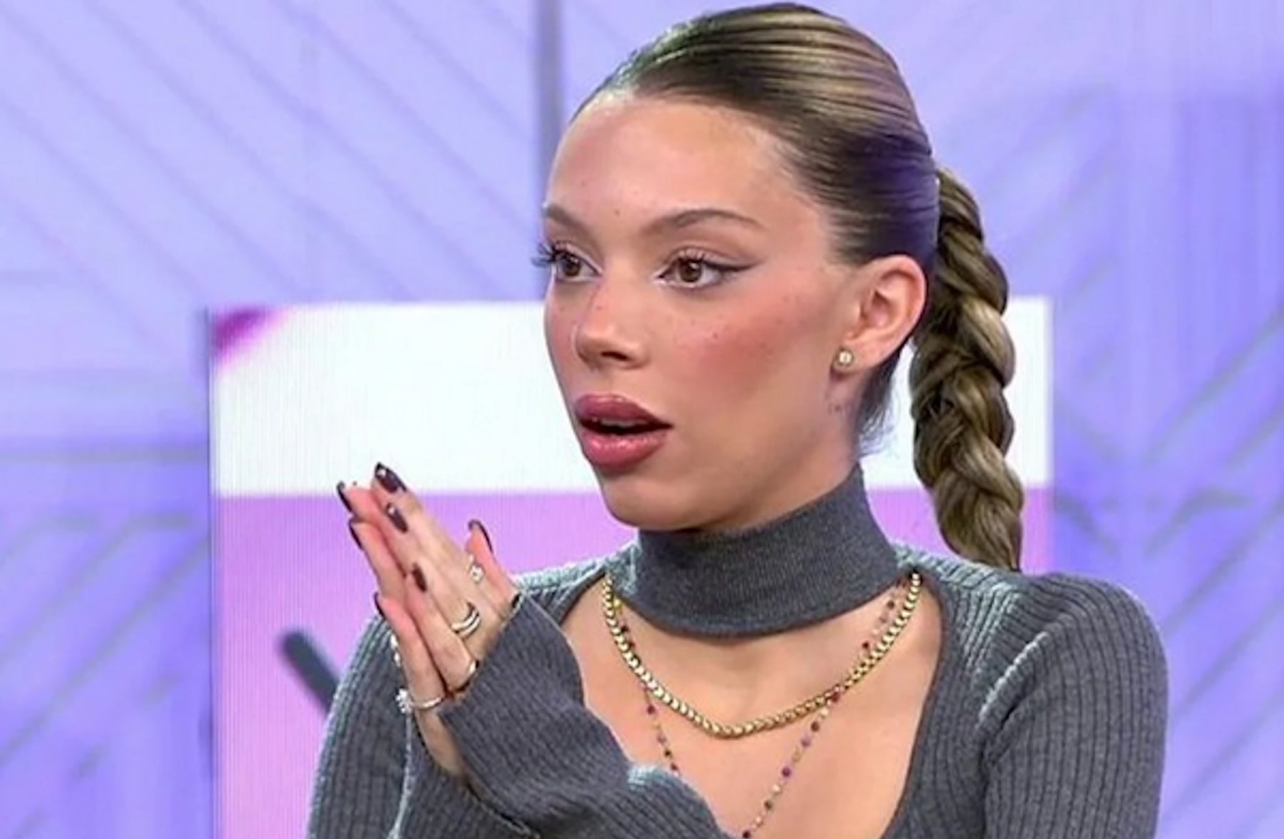 Alejandra Rubio en televisión. (Foto: Telecinco)