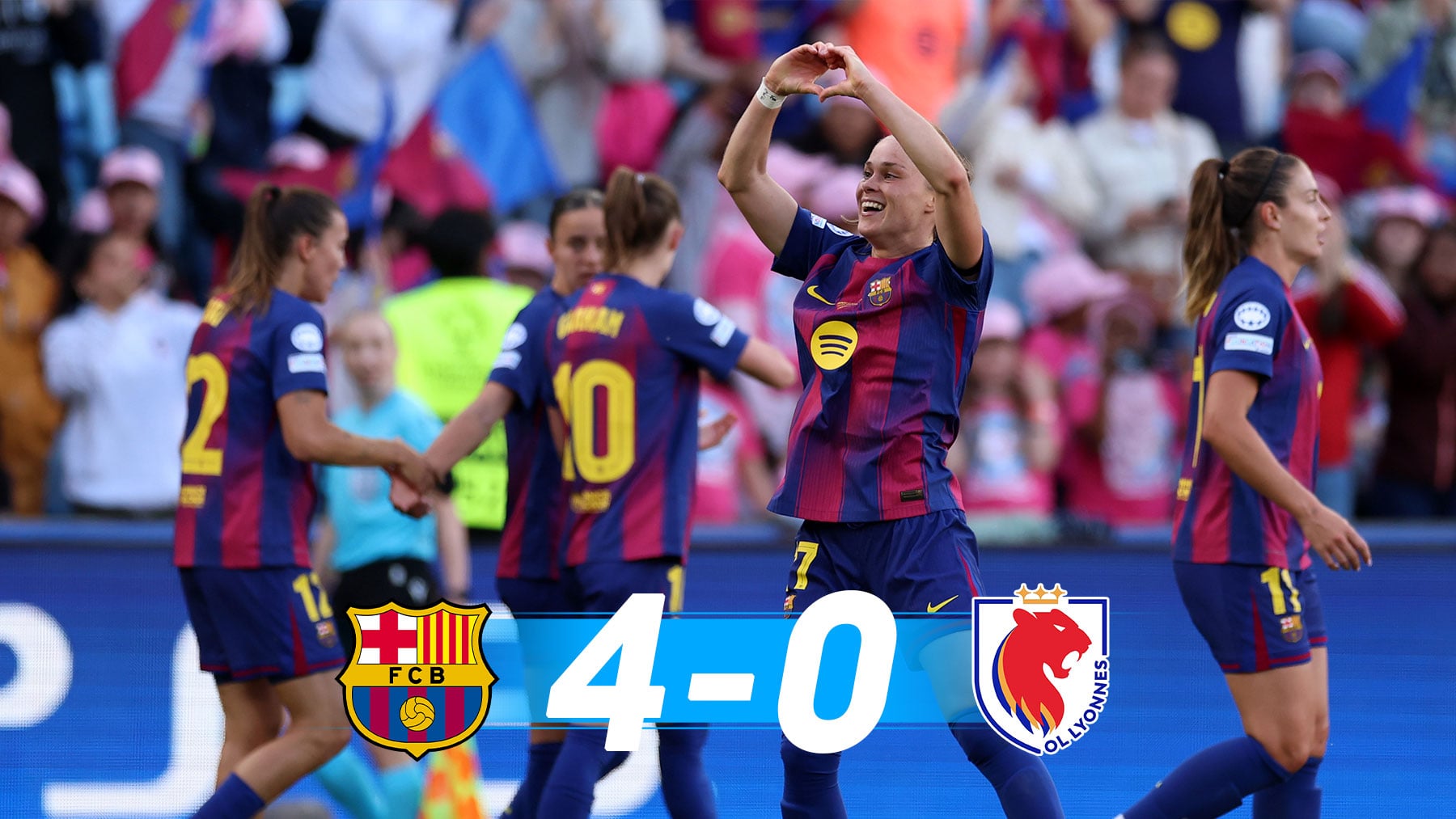 El Barcelona golea al Olympique de Lyon y gana su cuarta Champions femenina