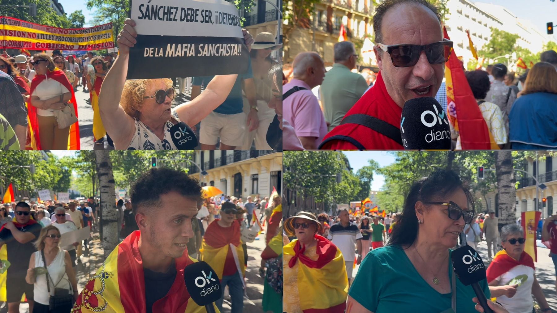 La calle clama contra Sánchez tras la imputación de Zapatero: Son unos ladrones, han venido a robar, no a gobernar