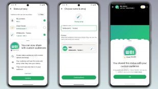 Listas de estados de WhatsApp