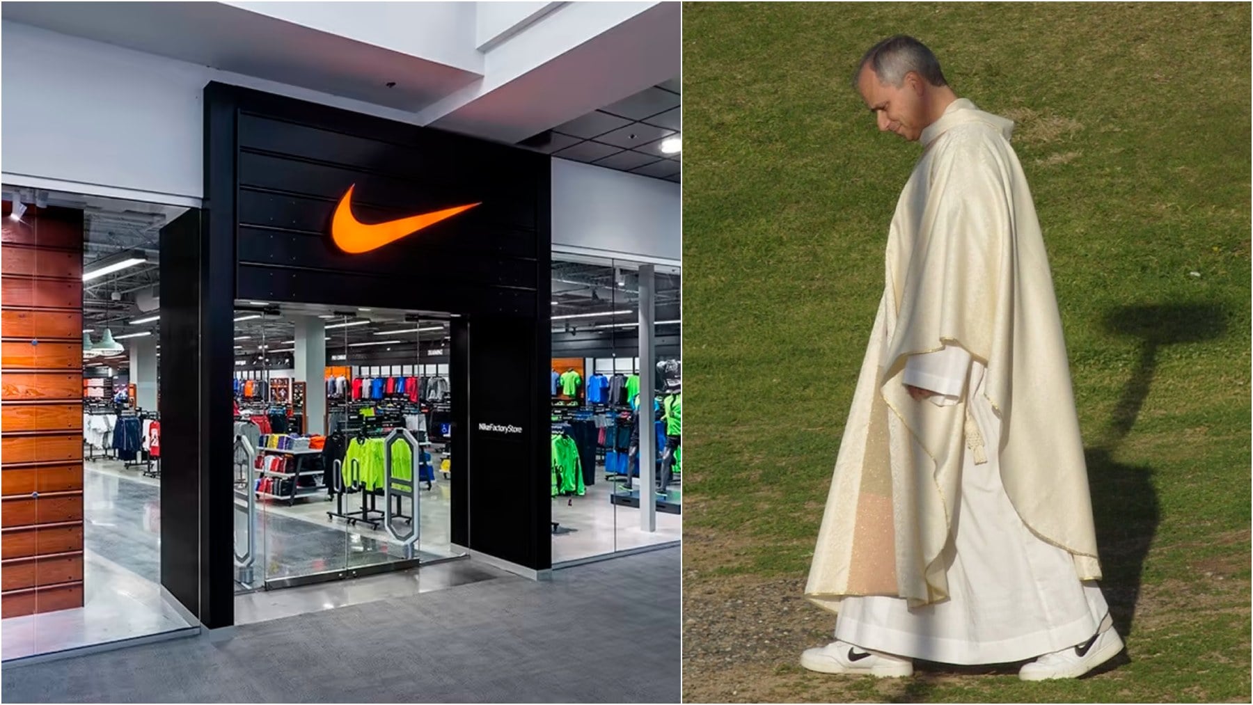 Colas en Nike para conseguir las zapatillas cómodas y modernas que llevaba en Papa León XIV en el Vaticano