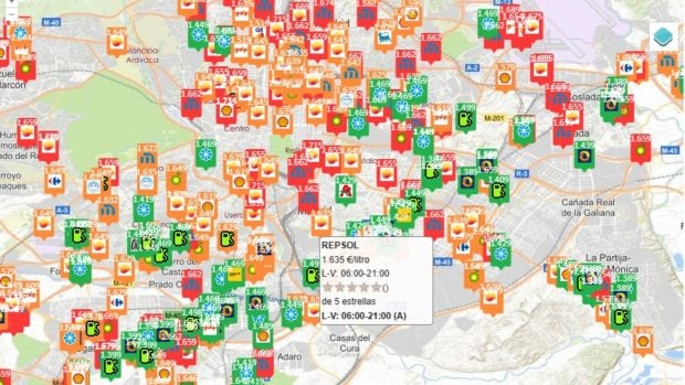 precio gasolina Madrid 28 mayo