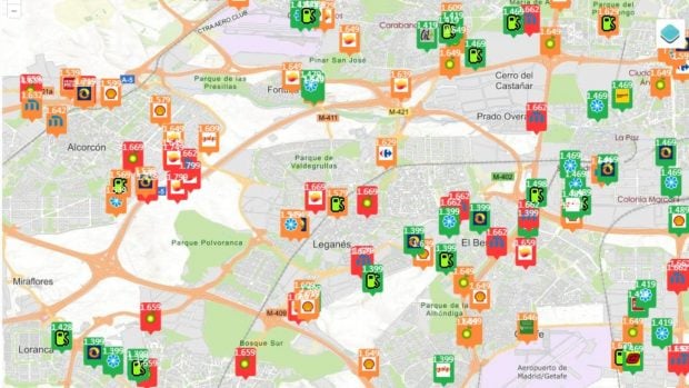 precio gasolina 29 mayo Madrid
